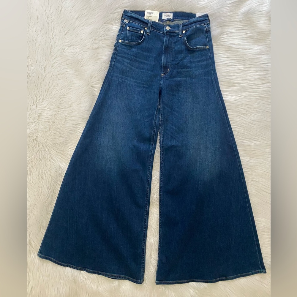 Citizens Of Humanity Amari Dark Blue Ultra Flare Jeans Sz 27
